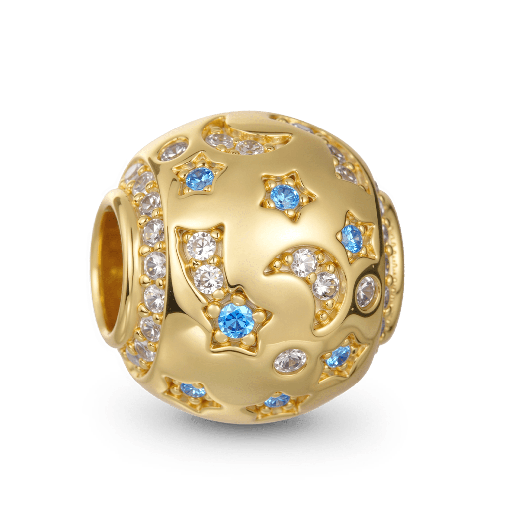 Gnoce Starry Night Stars & Moon Charm
