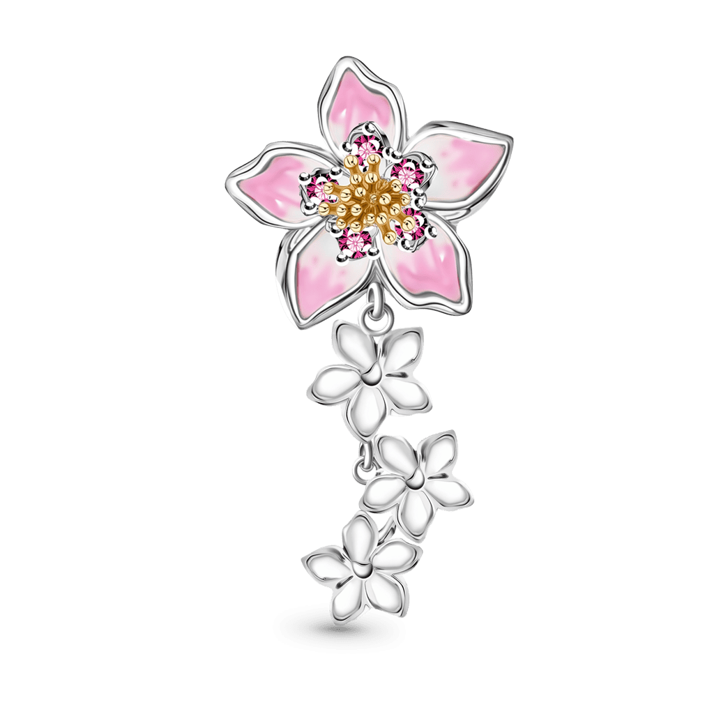 Gnoce Personalized Flower Mom with Babies Charm