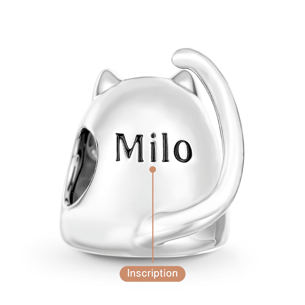 Gnoce Cat Engravable Charm