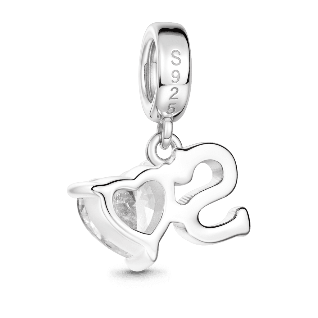 Gnoce Customized Initial Birthstone Pendant Dangle Charm