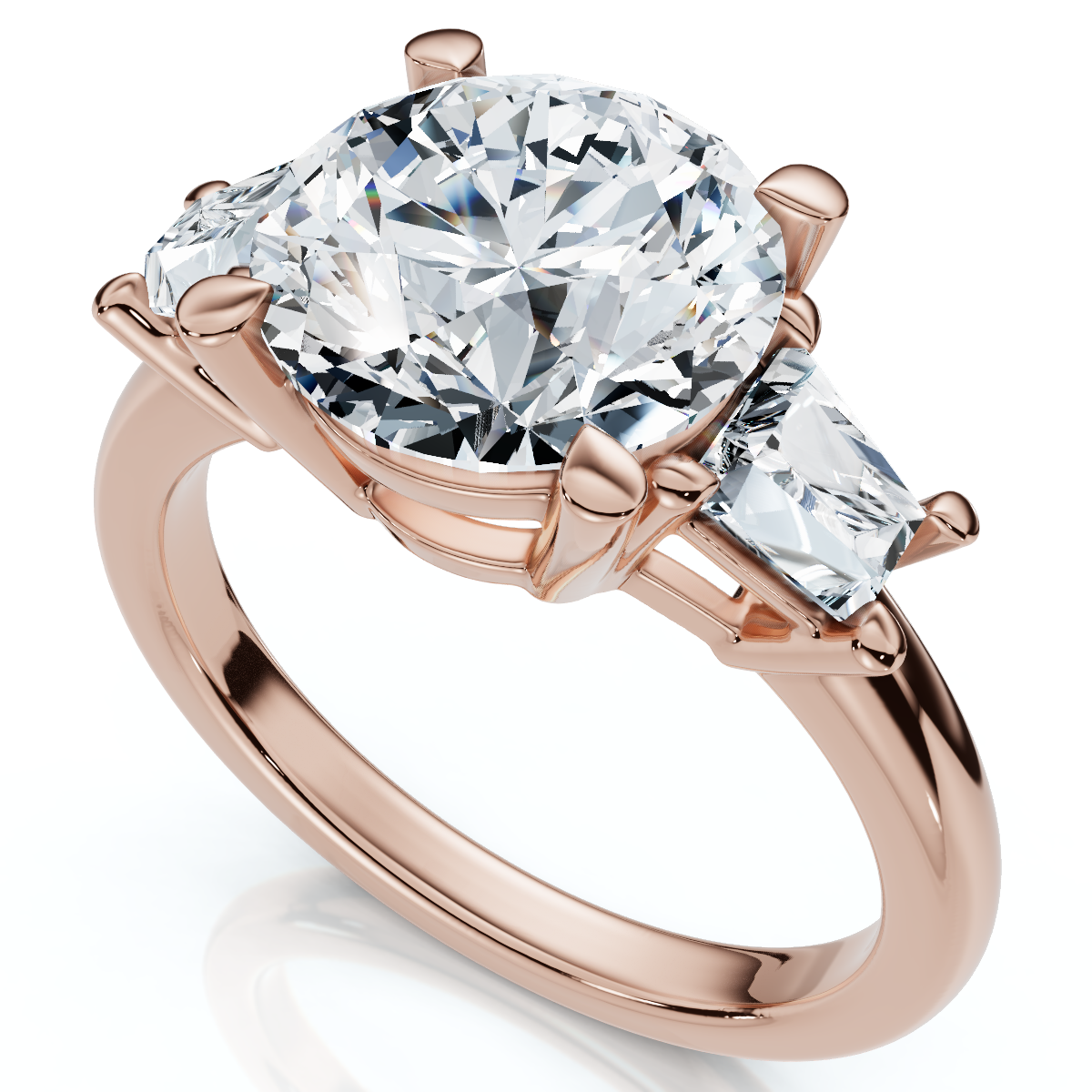 Certified 3 3/4Ct Kiran Diamond Engagement Ring 14k Gold