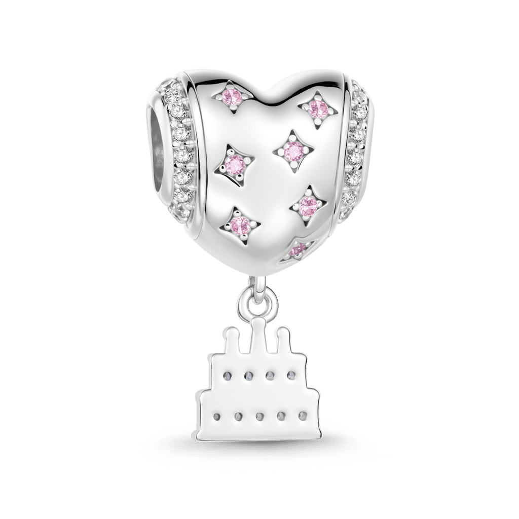 Gnoce Balloon Cake Charm Platinum-plated Silver Blend