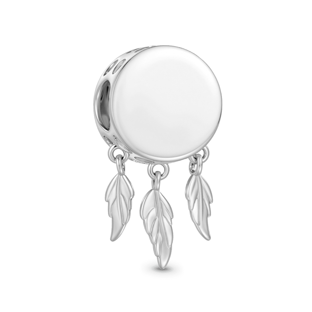 Gnoce Dreamcatcher Charm Platinum-plated Silver Blend