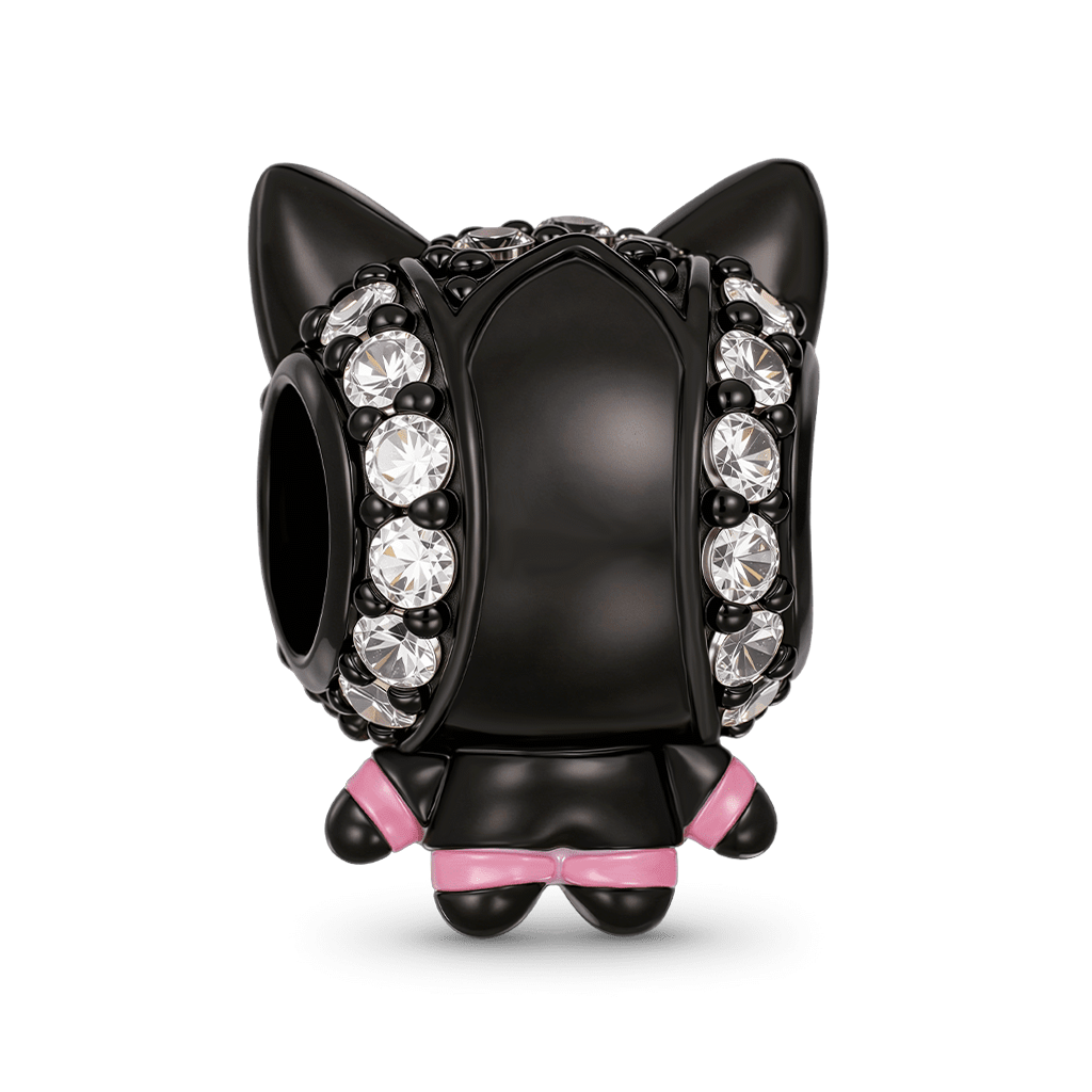 Gnoce Cute Cat Mummy Charms Platinum-plated Silver Blend