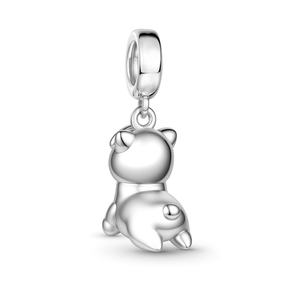 Gnoce Alpaca Charm Platinum-plated Silver Blend