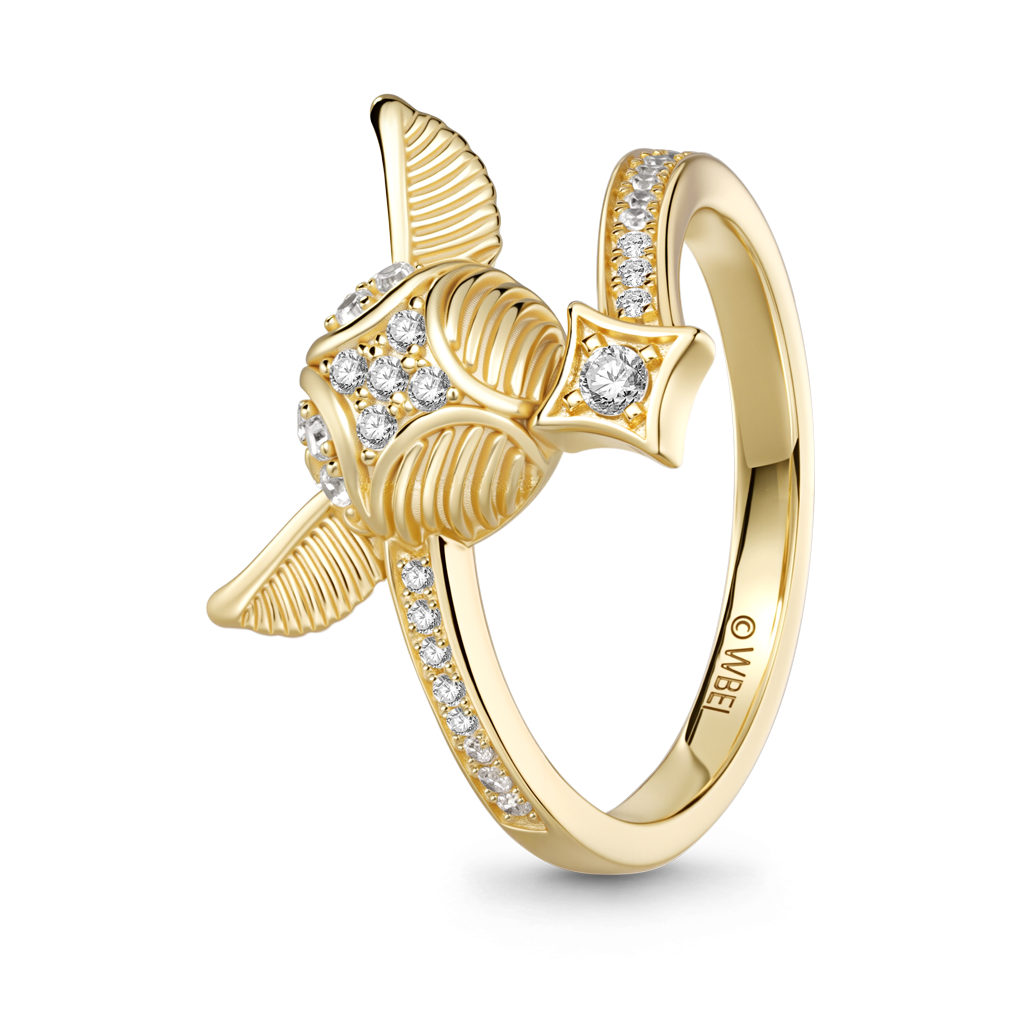 Gnoce Harry Potter Golden Snitch Ring