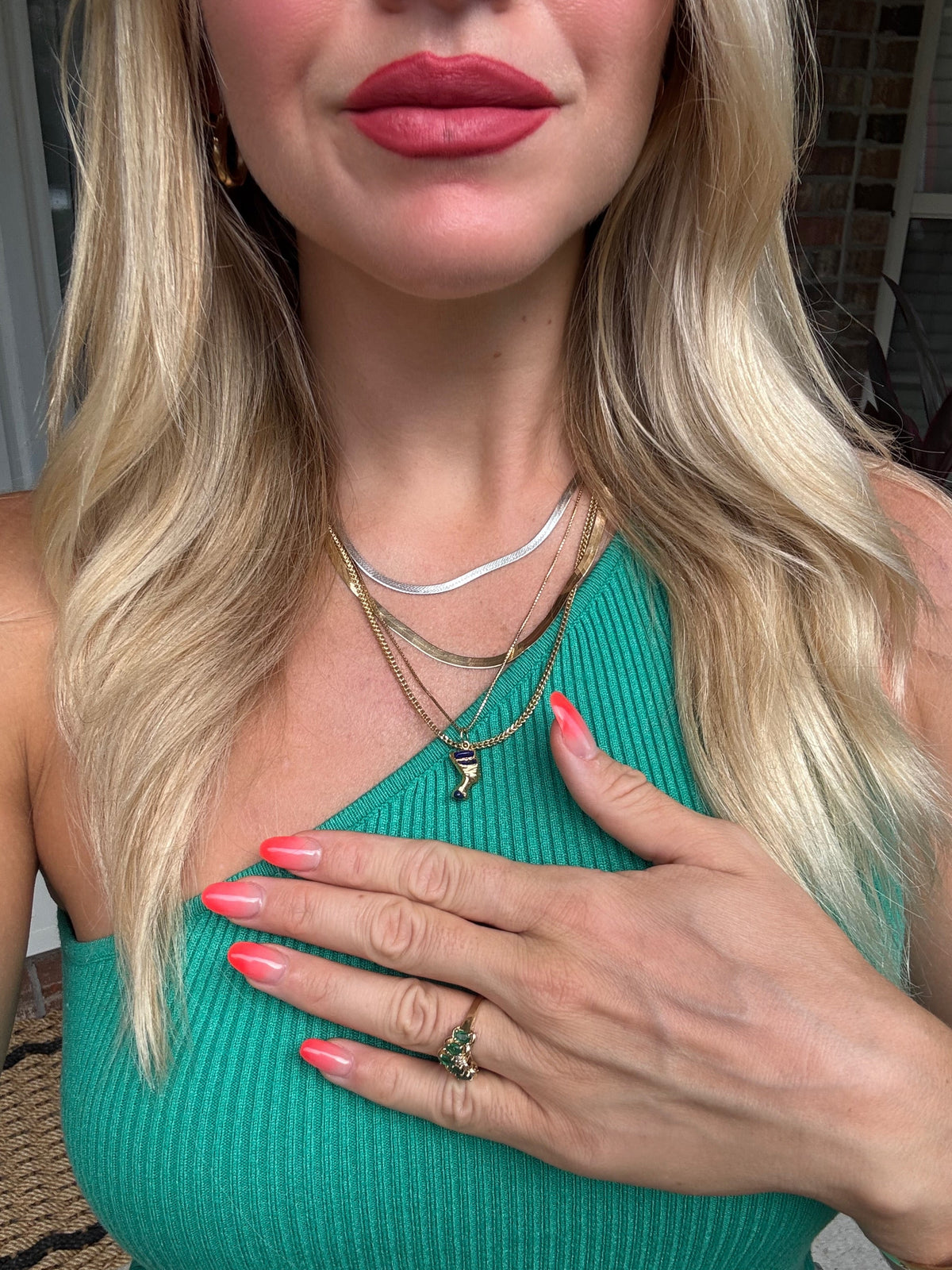 Vintage 18k Yellow Gold, Turquoise, & Lapis Nefertiti Charm