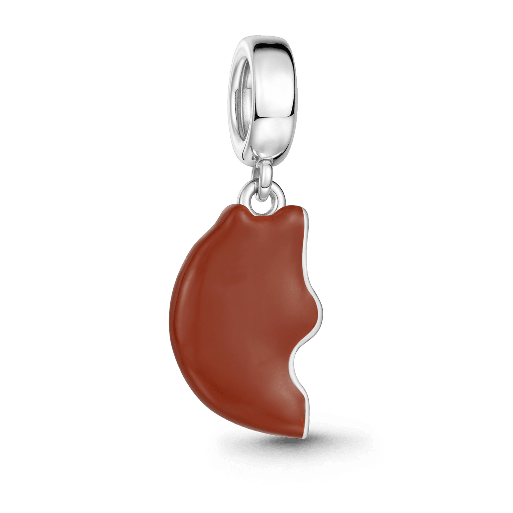 Gnoce Bear Charm Platinum-plated Silver Blend