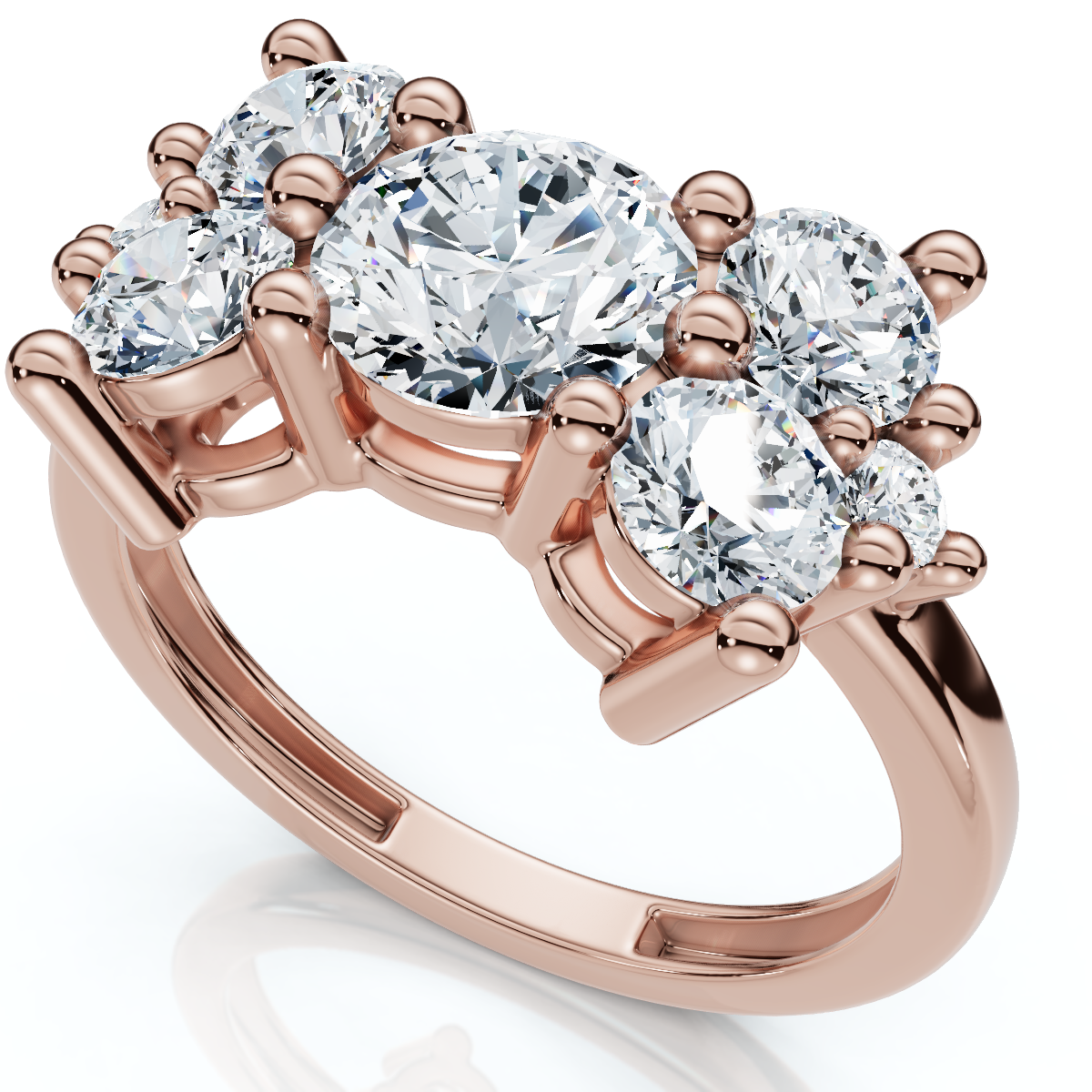 1.60Ct Butterfly Diamond Ring 10k Gold Lab Grown