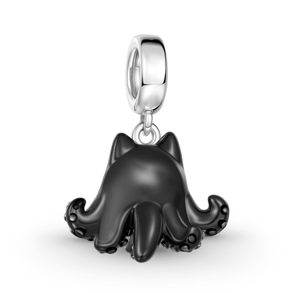 Gnoce Cute Black Octopus Cat Charm
