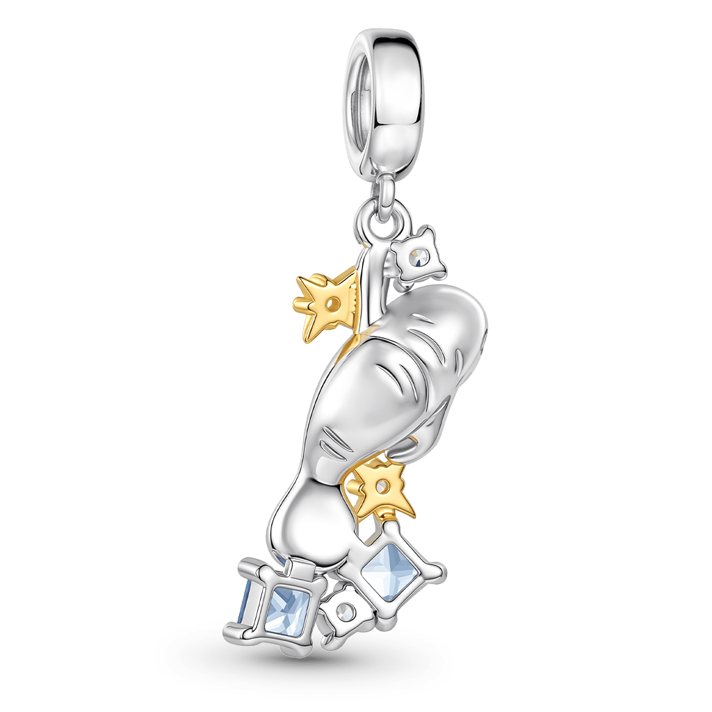 Gnoce Dugong Charm Platinum-plated Silver Blend