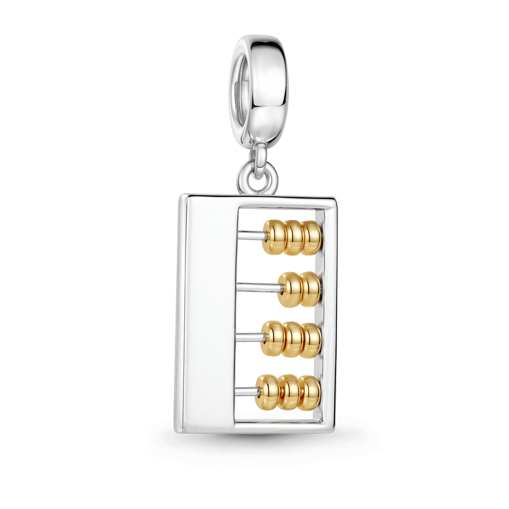 Gnoce Abacus Charm Platinum-plated Silver Blend