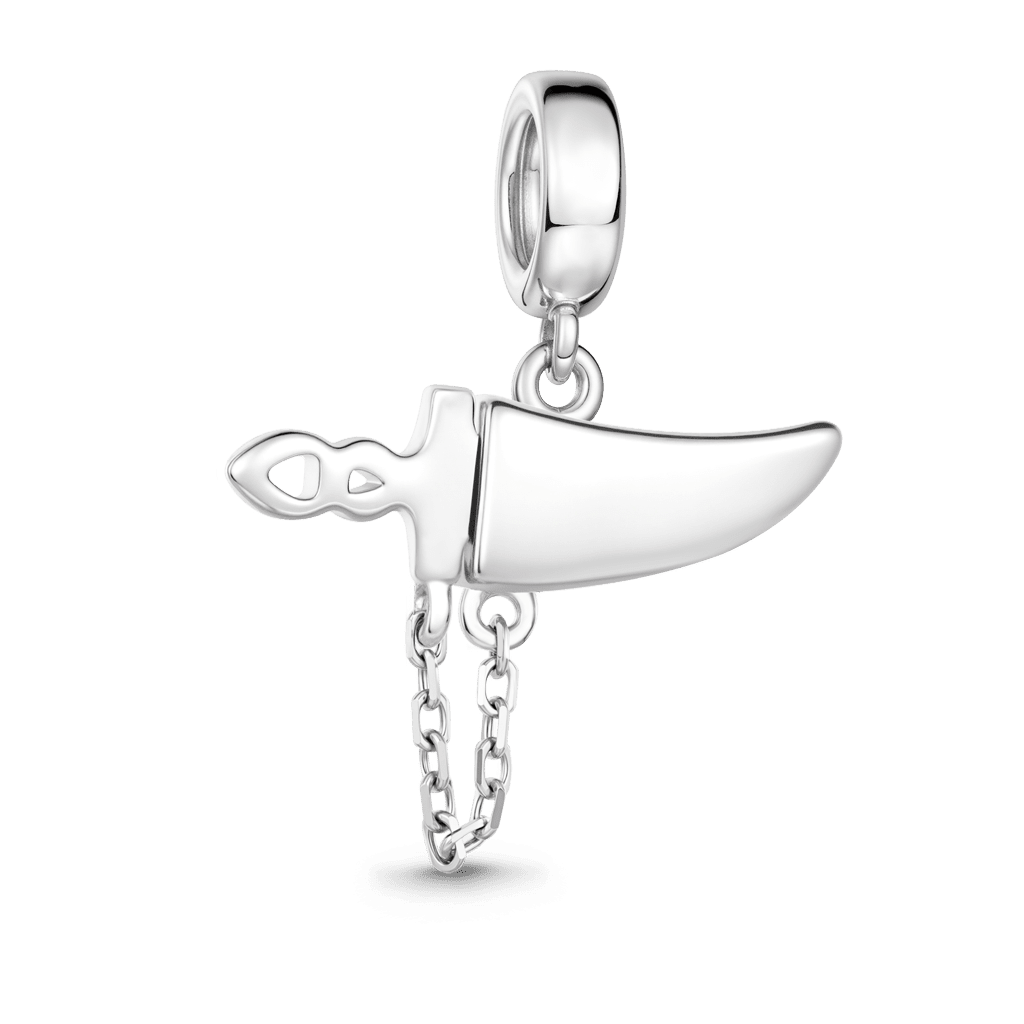 Gnoce Khanjar Dagge Charm Platinum-plated Silver Blend