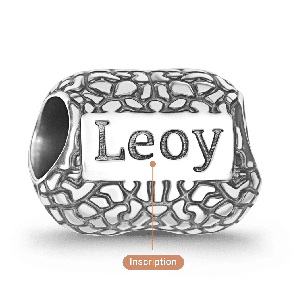 Gnoce Bull Nose Ring Engravable Charm Platinum-plated Silver Blend