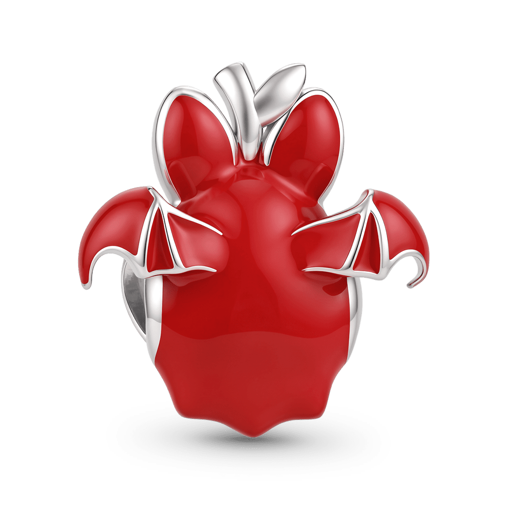 Gnoce Apple Bat Charm Platinum-plated Silver Blend