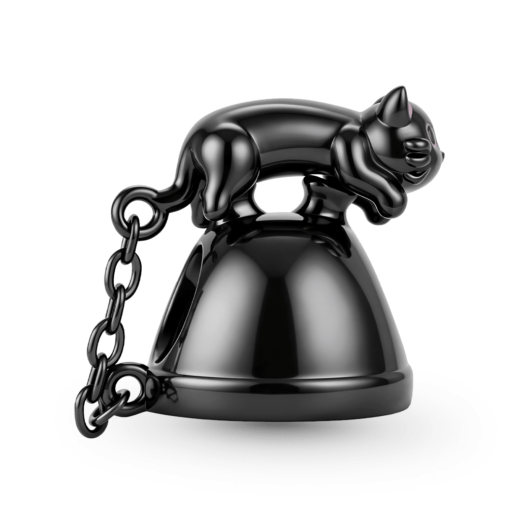 Gnoce Black Cat Telephone Removable Charm