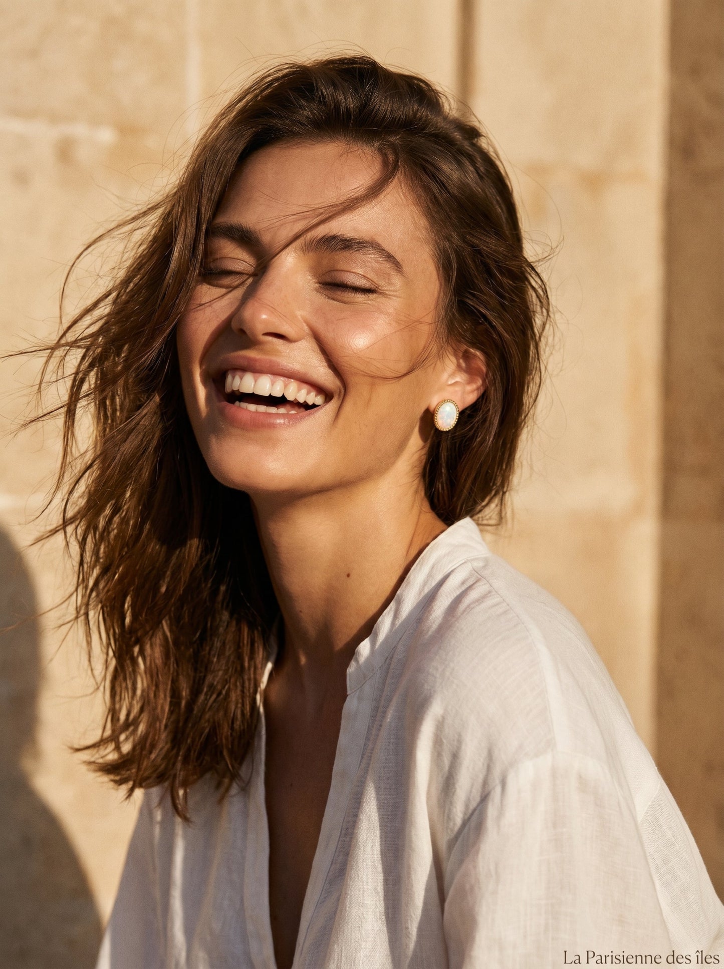 Puces d'oreilles Opale Alizé - Univers Parisienne chic