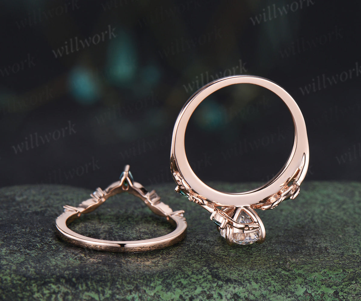 Custom order for Katrina Spencer(2pc ring set, 14k rose gold, ring size 6)