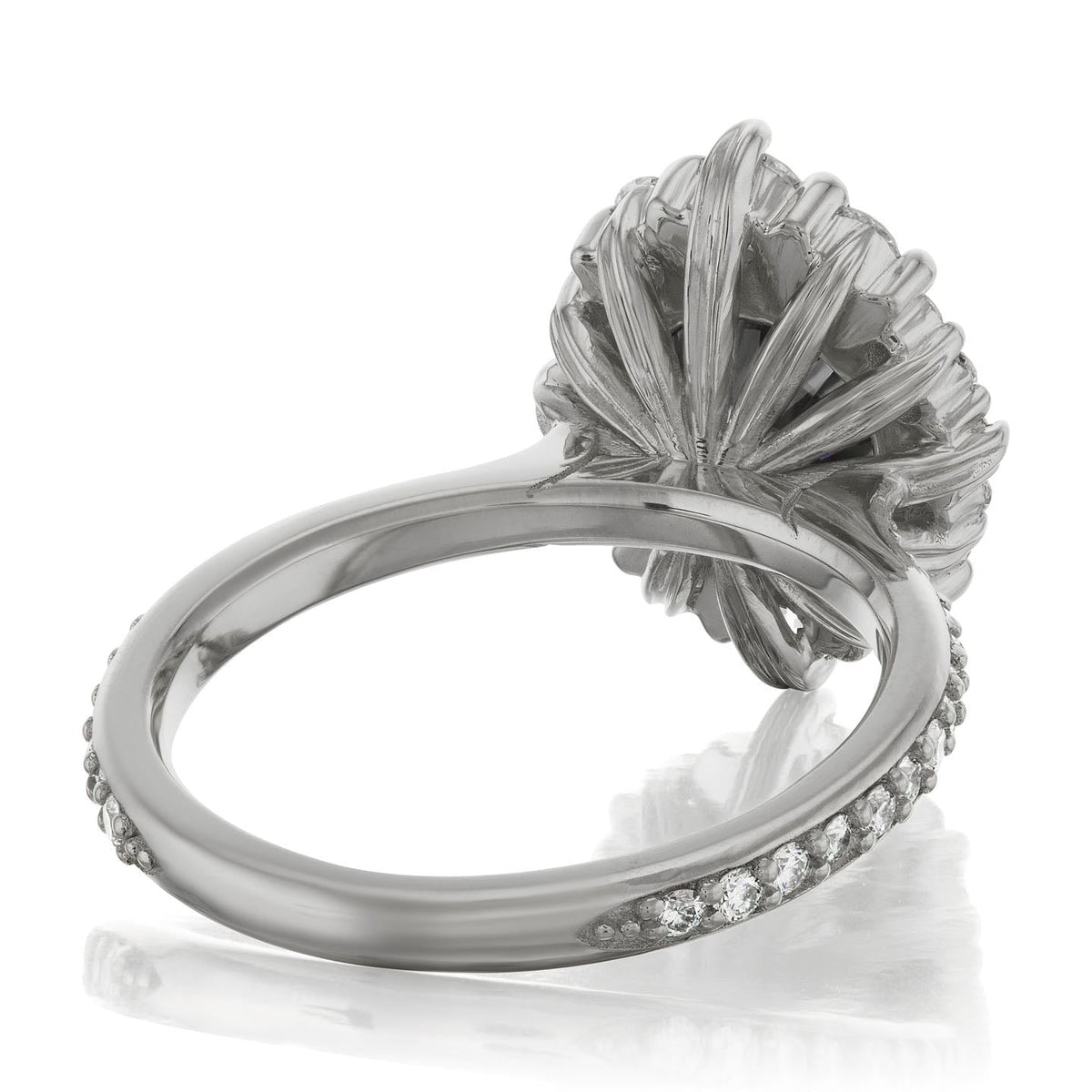 ・EMERSON・Rose Cut Salt + Pepper Diamond Center, Diamond Halo (1.97ctw+)