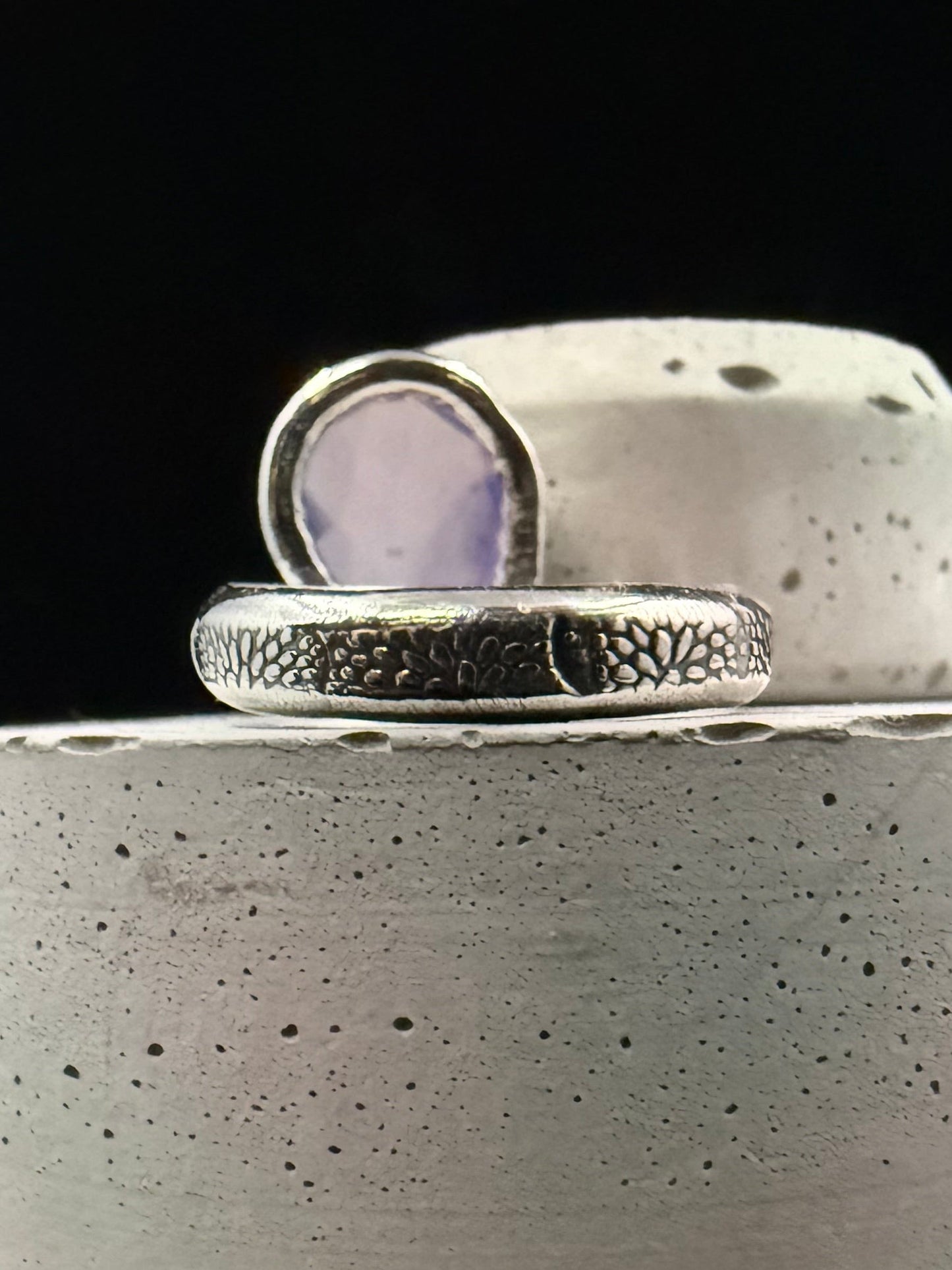 Full Moon Lavender Moonstone Ring