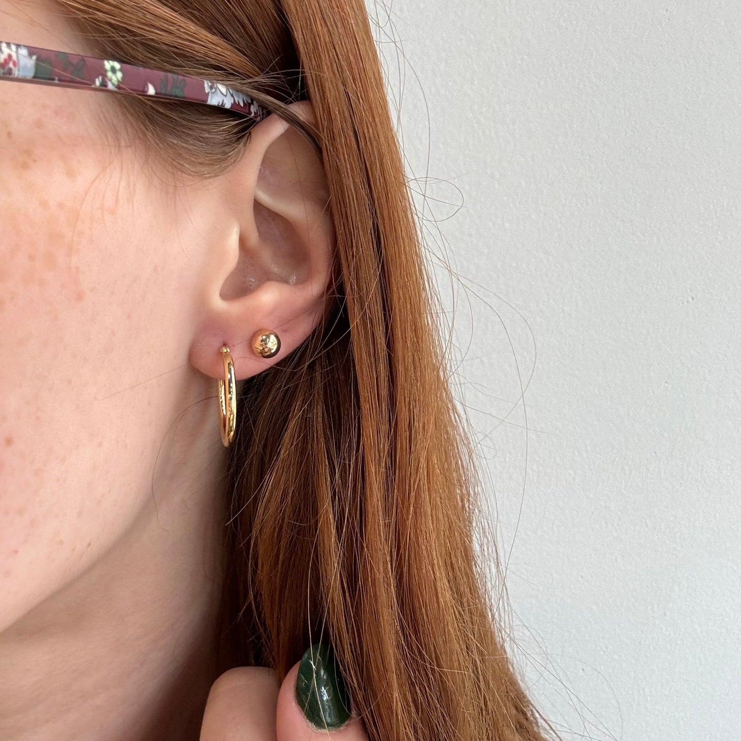 Solid Gold Ball Stud Earrings | 6mm | 10K Yellow Gold
