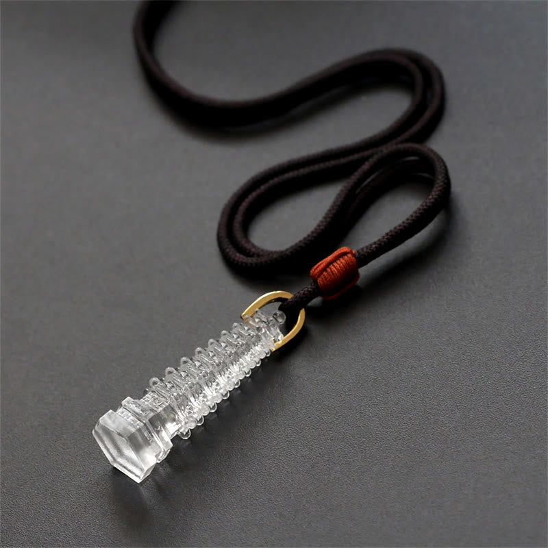Fortune Jewel Liuli Ancient Pagoda Wisdom Necklace