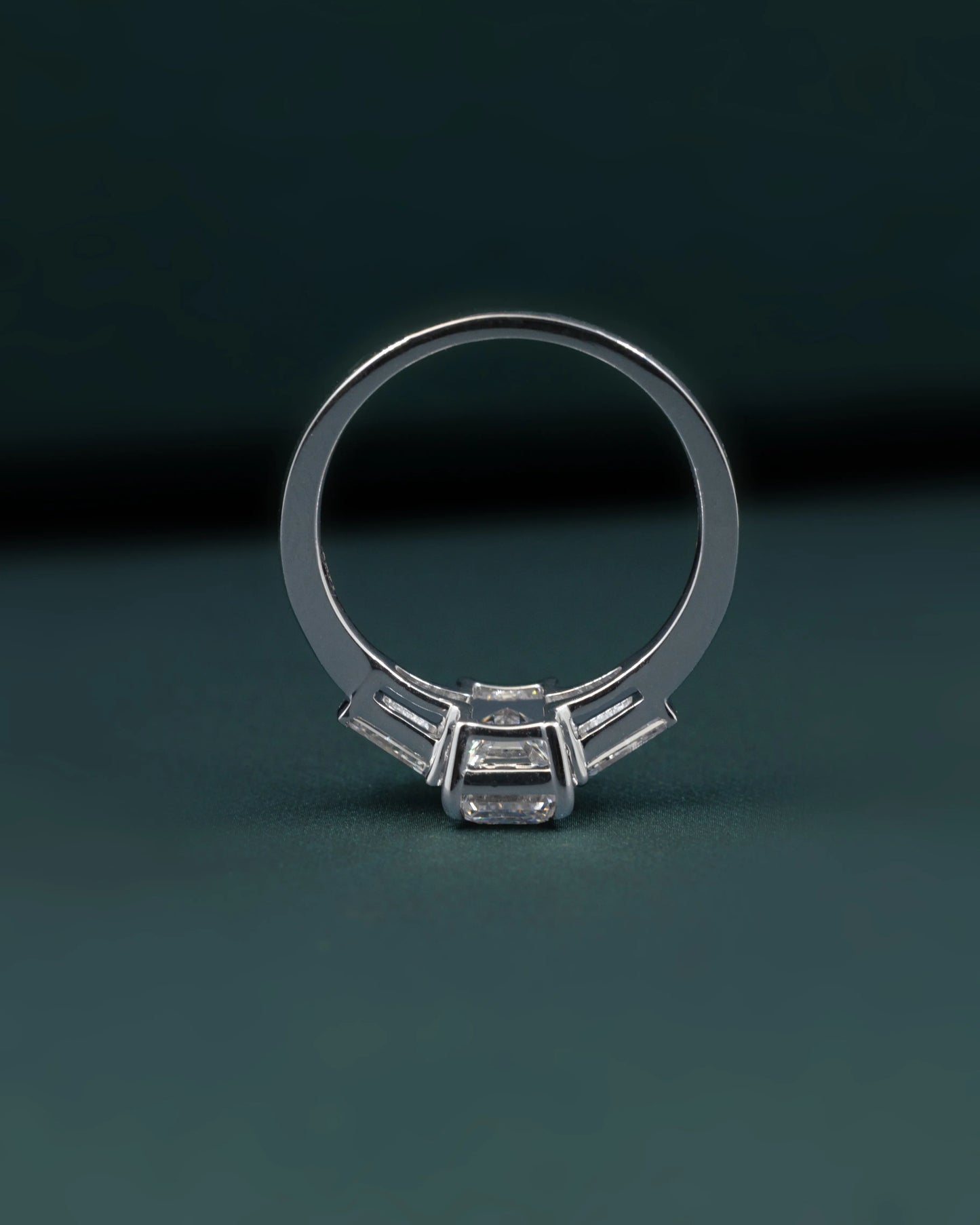 2.36 CTW Emerald Cut Three Stone Lab-Grown Diamond Engagement Ring