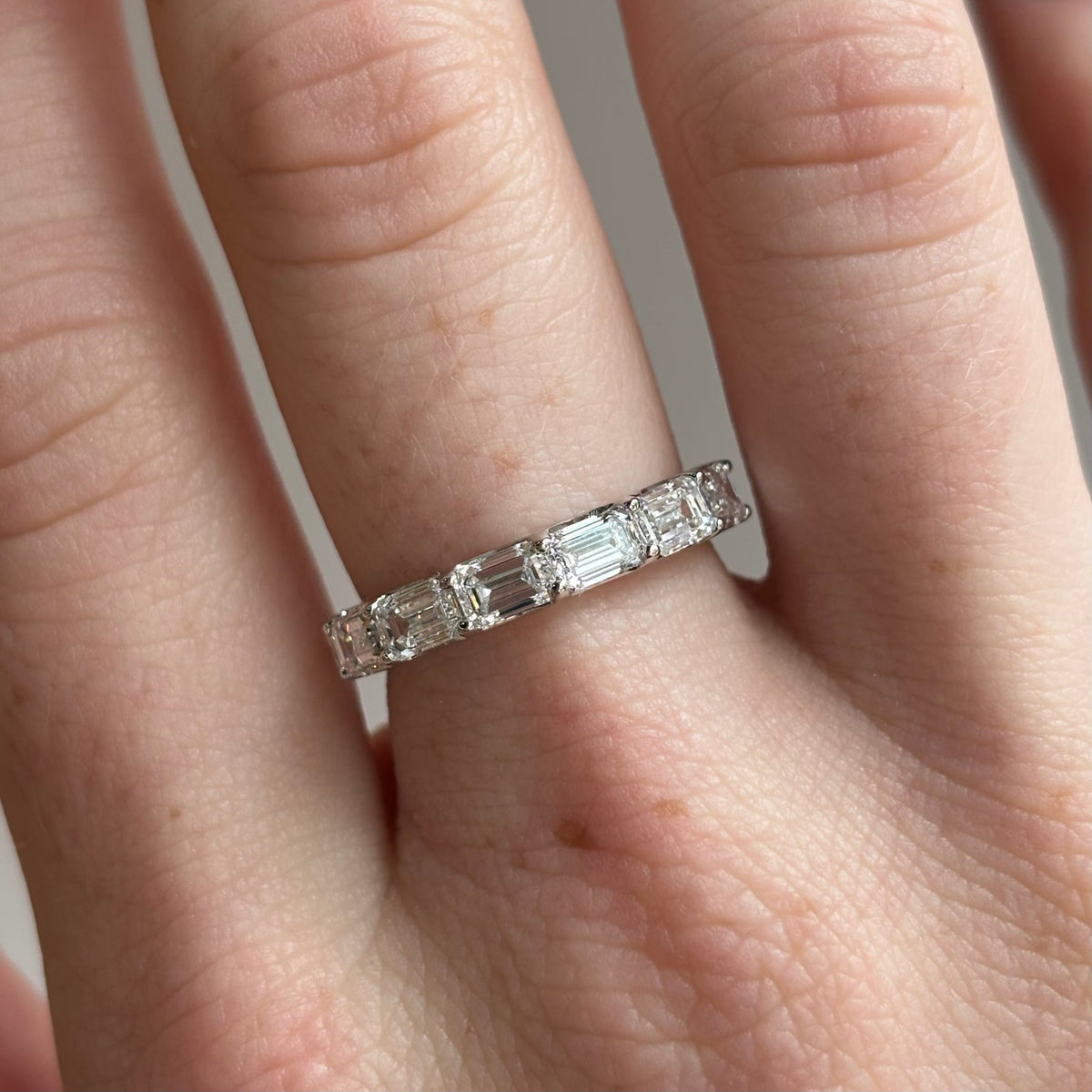 The East-West Emerald Cut Anniversary Band | 2.00 CTW | Lab-Grown Diamond