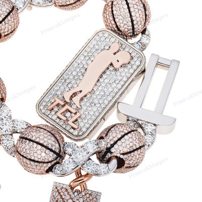 Basketball Design Hip Hop Custom Bracelet For Men