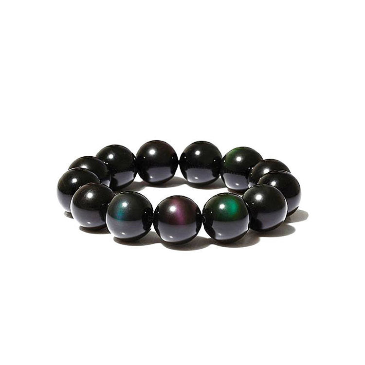 Natural Rainbow Obsidian Crystal Bracelet