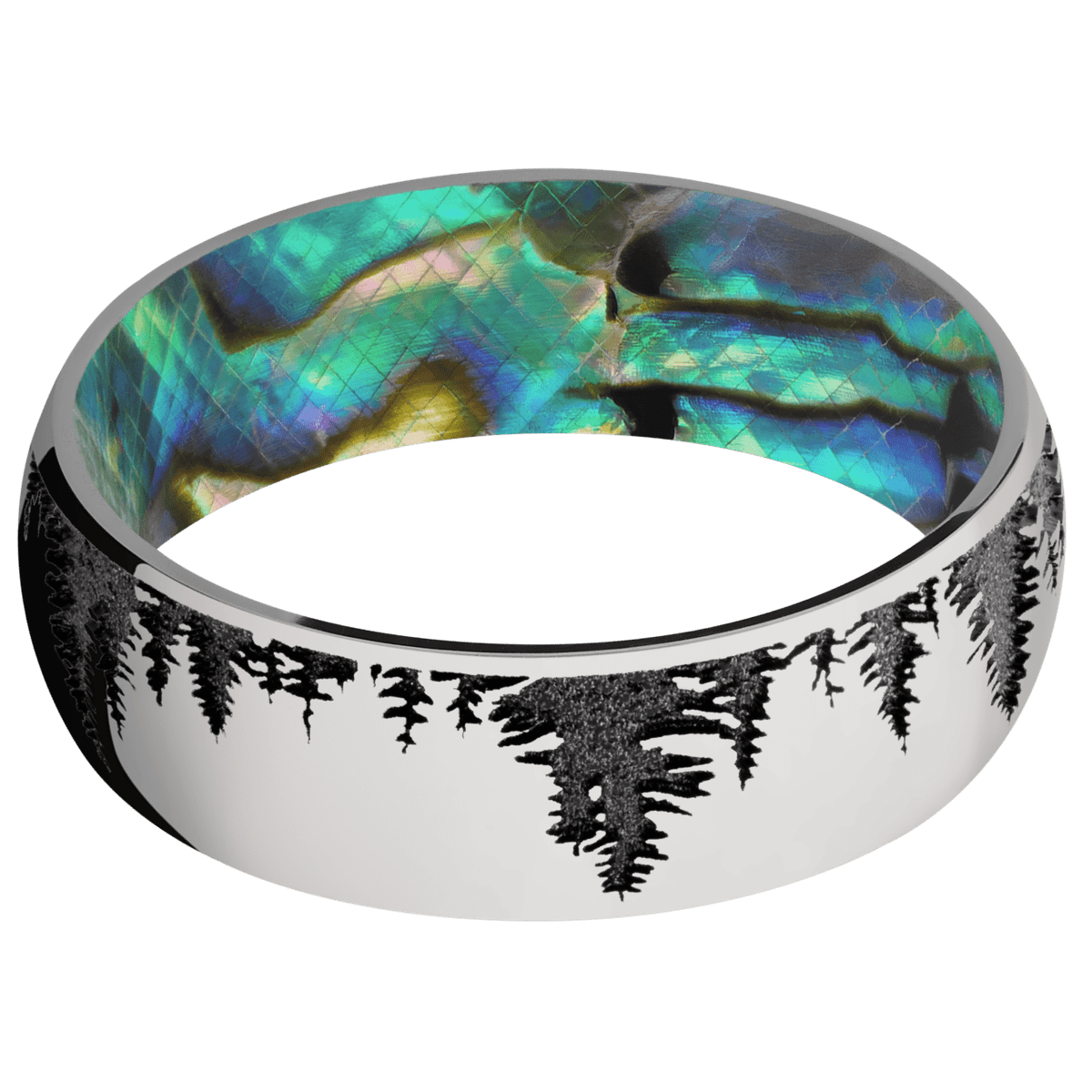 Titanium + Polish Finish + Abalone