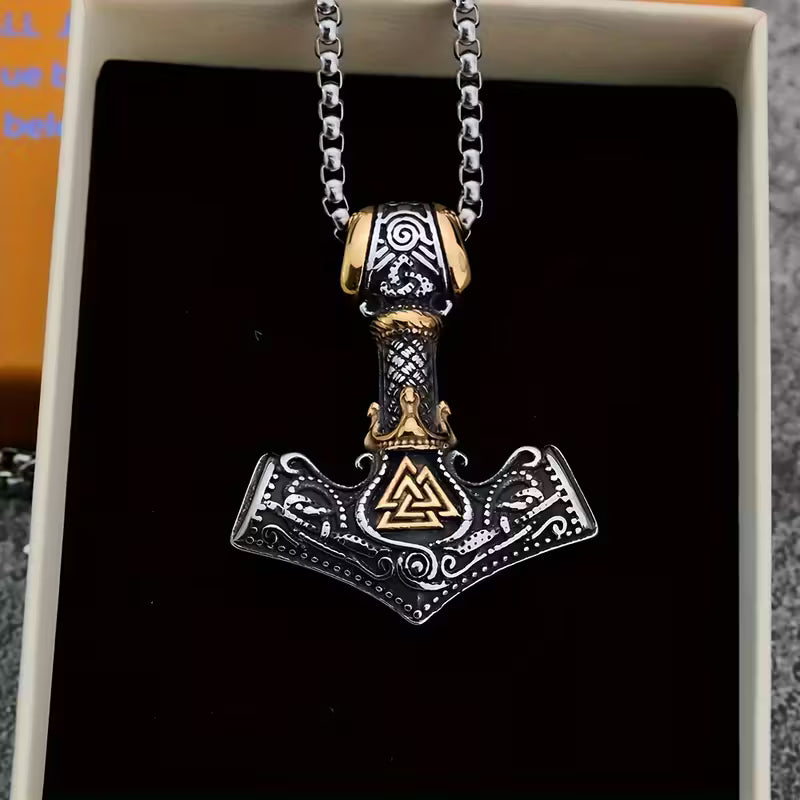 Thor's Hammer Triangle Men's Necklace