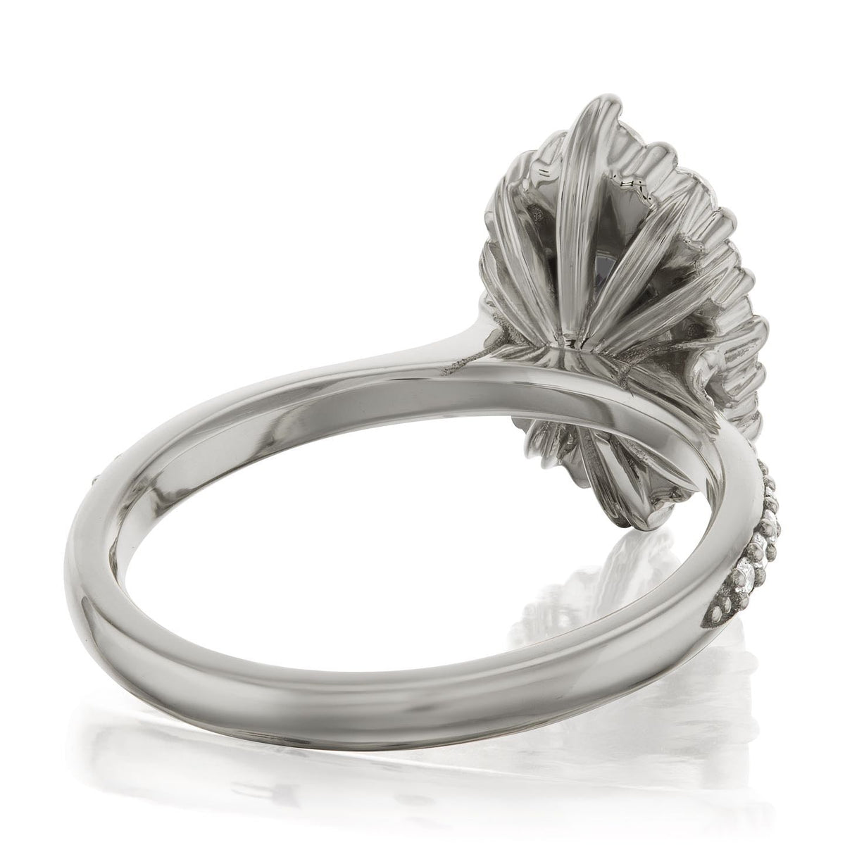 ・SOFIA・Oval Iconic™ Grey Moissanite Center, Diamond Halo (1.25ctw+)
