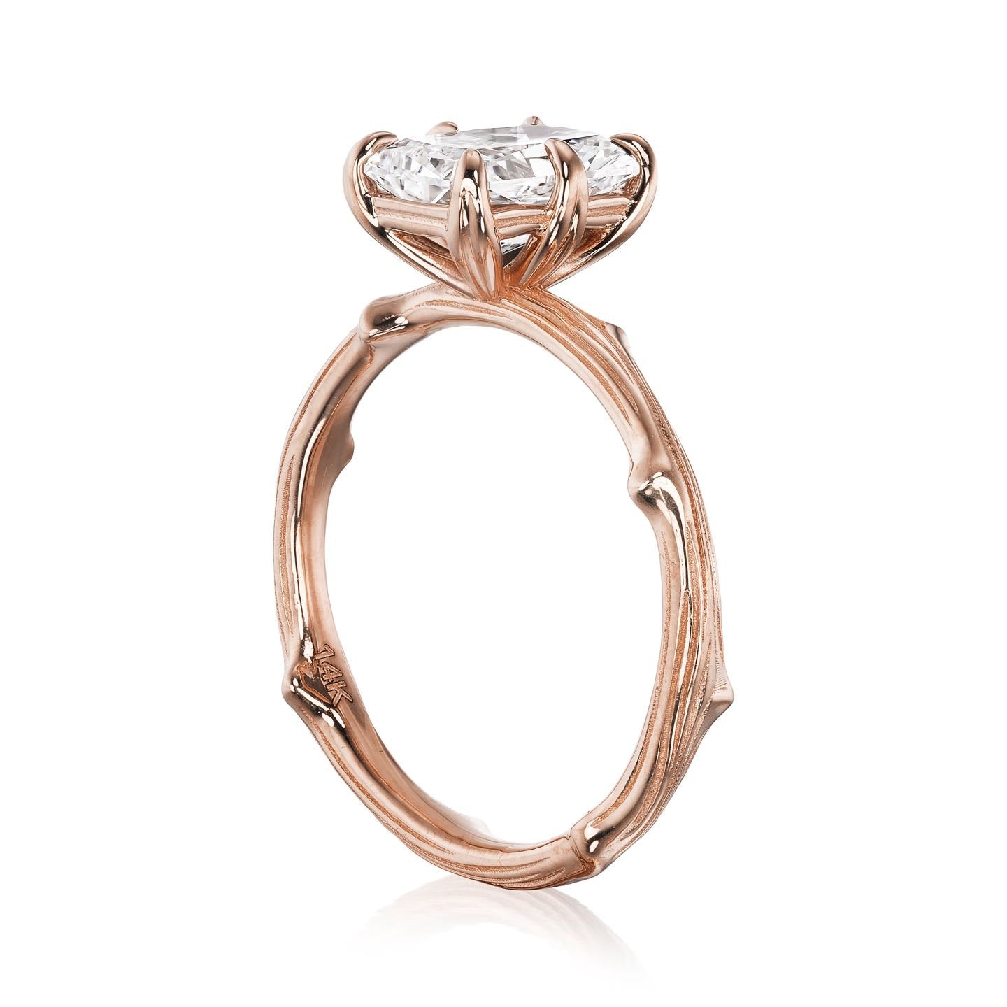 ・LAUREL・Radiant Lab-Grown Diamond Twig Ring, 1.5ct+