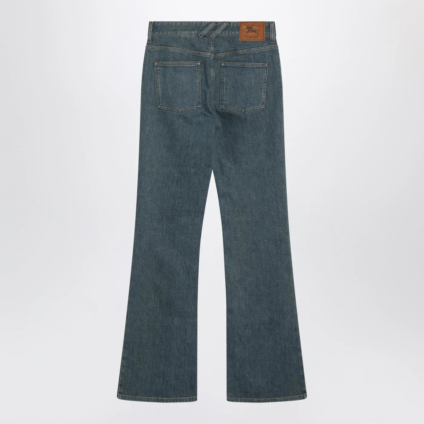 Burberry - Mid-blue jeans with Check-pattern pocket