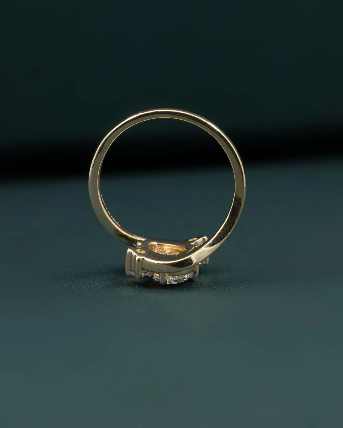 1.13 CTW Oval Cut Lab-Grown Diamond Bypass Engagement Ring