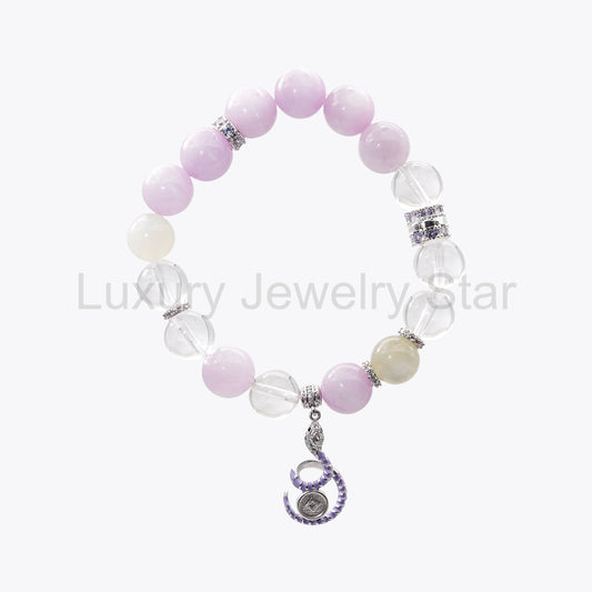 Amethyst Goddess Adorned Gold Crystal Bracelet - image 2
