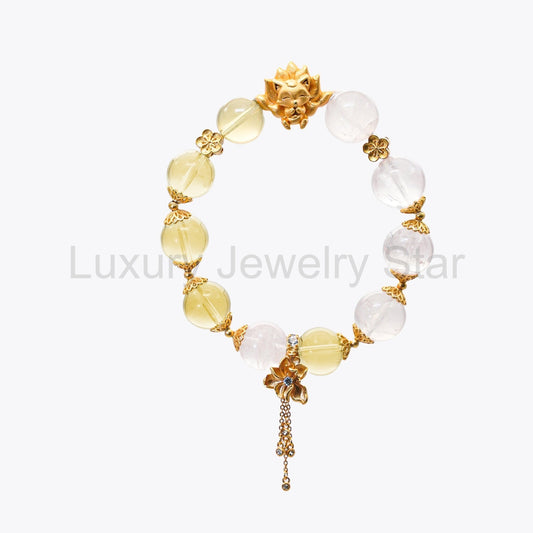 Gilded Kitsune Wealth Attraction Crystal Bracelet - image 2