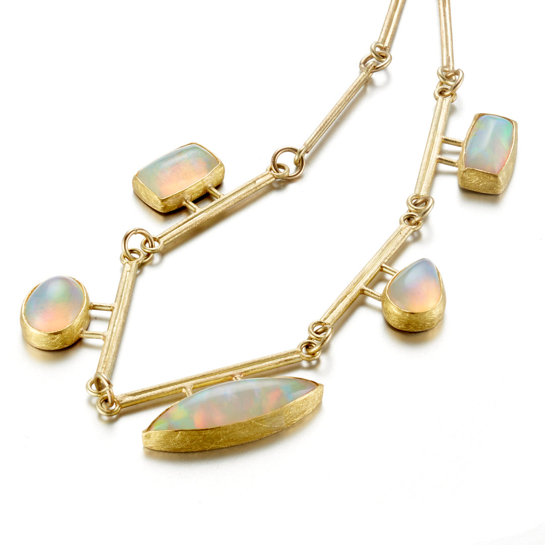 Ethiopian Opal Mixed Shape Necklace