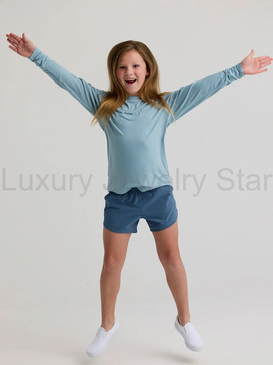 Youth Bamboo Shade Long Sleeve - Ocean Mist - image 2