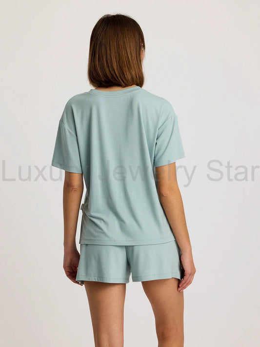 Women's Bamboo Flex Sunday Tee - Ocean Mist - image 2