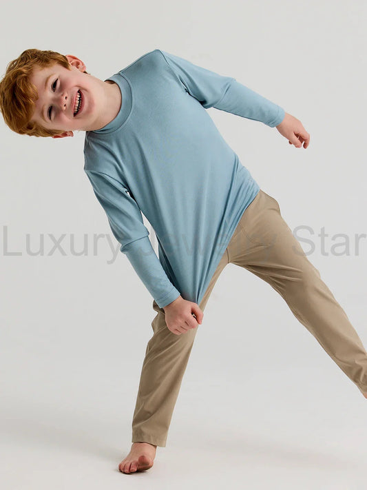 Toddler Bamboo Shade Long Sleeve - Ocean Mist - image 2