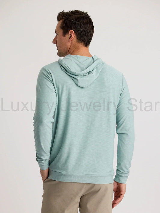 Men's Bamboo Slub Hoodie II - Ocean Mist - image 2