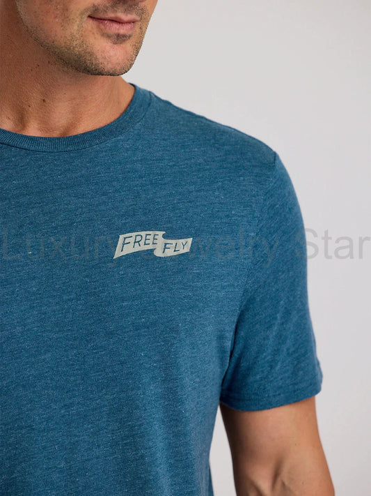 First & Last Tee - Heather Legion Blue - image 2
