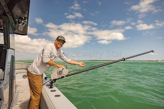 Gemlux - 8ft Dredge Boom Fishing Setup with Safety Tie Back - image 2