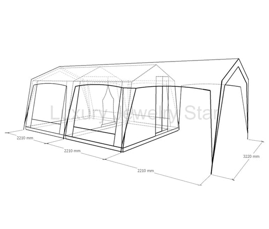 FVELDT Family Camper | 6 Person | Two room all weather canvas camping tent - image 2