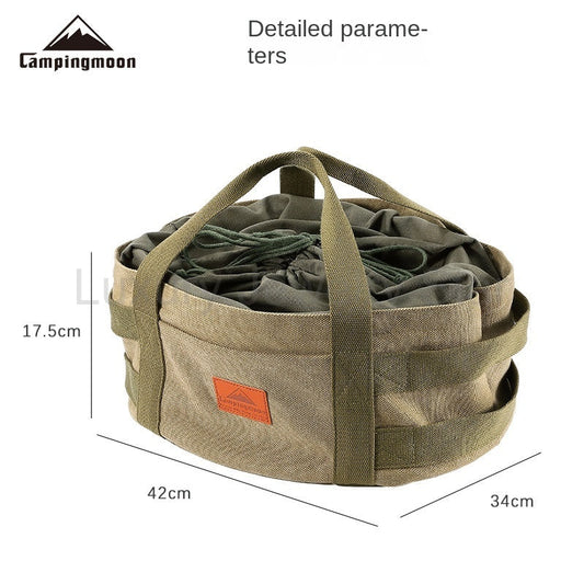 Campingmoon DO-32-BK Large Dutch Pot Bag Portable Foldable Camping Cookware Round Storage - image 2