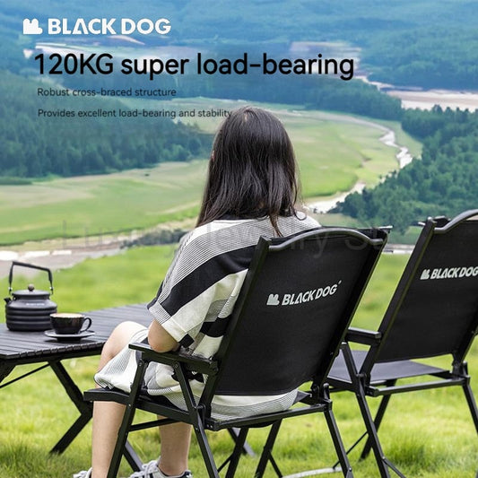 BLACKDOG Folding Kermit Chair Portable Lightweight Armchair Backrest Seat Load Bearing Up - image 2