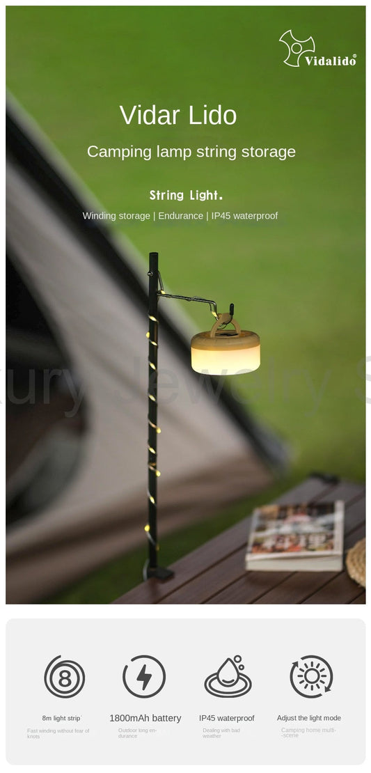 Vidalido Camping Led Strip Light Portable Lightweight Retractable Rechargeable Outdoor - image 2