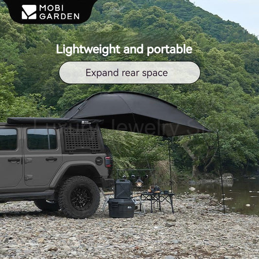 MOBI GARDEN Car Canopy Outdoor Portable Lightweight Convenient Black Advance Car Rear - image 2